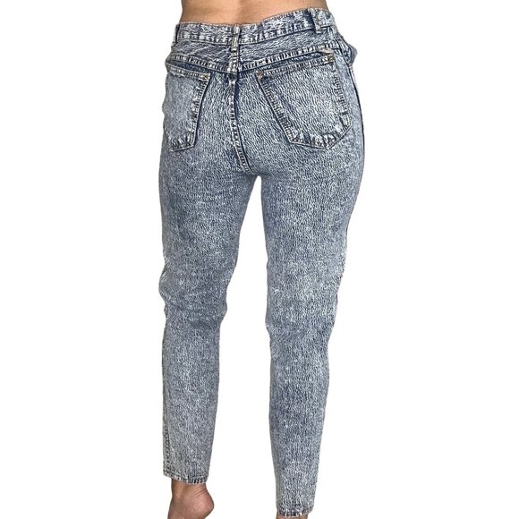 Vintage Gitano Tapered Leg Jeans Size 26 Acid Wash Skinny Leg High Rise - Picture 2 of 10